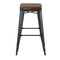 Flash Furniture 30" Black Metal Stool-Teak Poly Seat CH-31320-30-BK-PL2T-GG - alternate 4